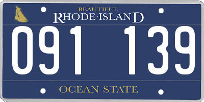 RI license plate 091139
