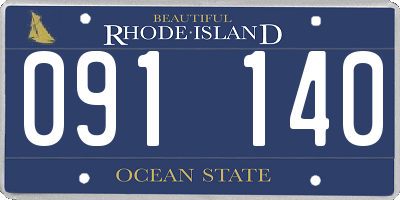 RI license plate 091140