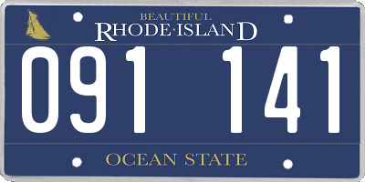 RI license plate 091141