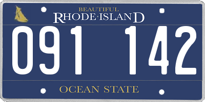 RI license plate 091142