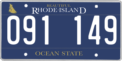 RI license plate 091149