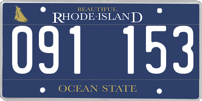 RI license plate 091153
