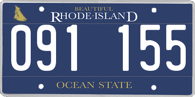 RI license plate 091155
