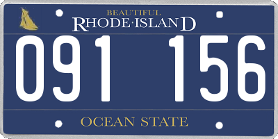 RI license plate 091156