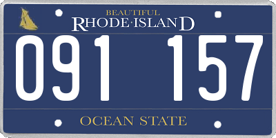 RI license plate 091157