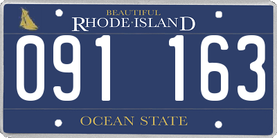 RI license plate 091163