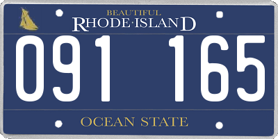 RI license plate 091165