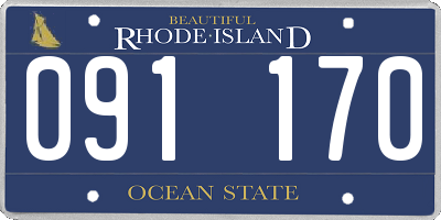 RI license plate 091170