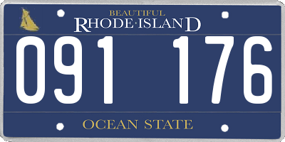 RI license plate 091176