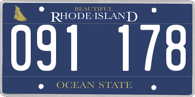RI license plate 091178