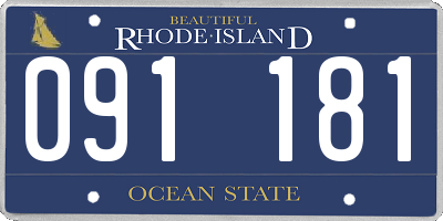 RI license plate 091181