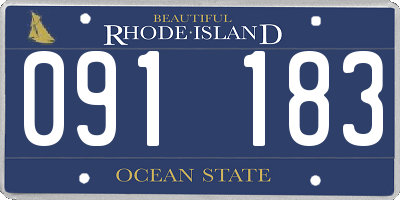RI license plate 091183