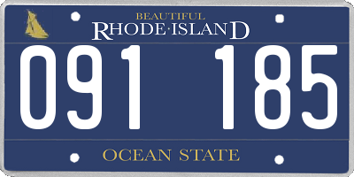 RI license plate 091185