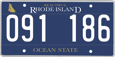 RI license plate 091186
