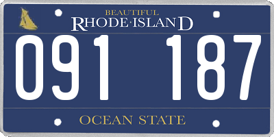 RI license plate 091187