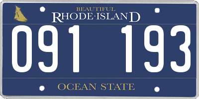 RI license plate 091193