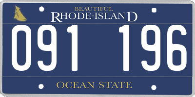 RI license plate 091196