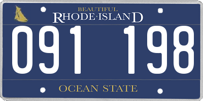 RI license plate 091198