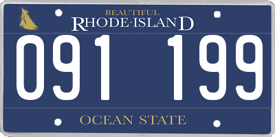 RI license plate 091199