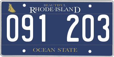 RI license plate 091203