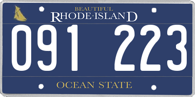 RI license plate 091223
