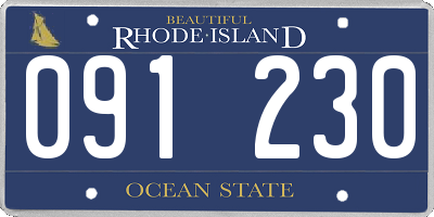 RI license plate 091230