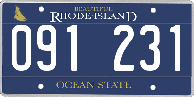 RI license plate 091231