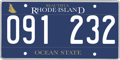 RI license plate 091232