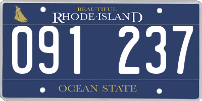 RI license plate 091237