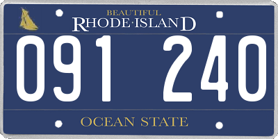 RI license plate 091240