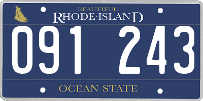 RI license plate 091243