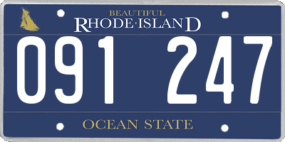 RI license plate 091247