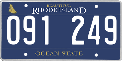 RI license plate 091249