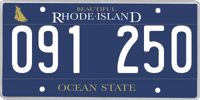 RI license plate 091250