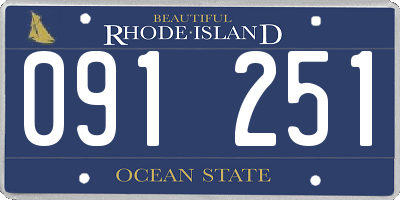 RI license plate 091251