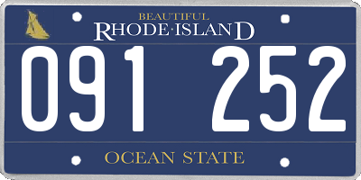 RI license plate 091252