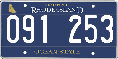 RI license plate 091253