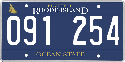 RI license plate 091254