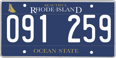 RI license plate 091259