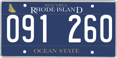 RI license plate 091260