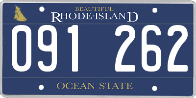 RI license plate 091262