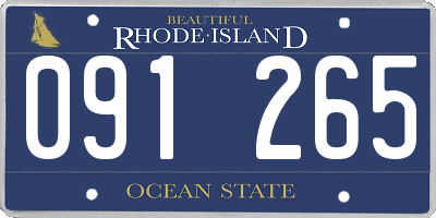 RI license plate 091265