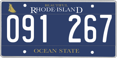 RI license plate 091267