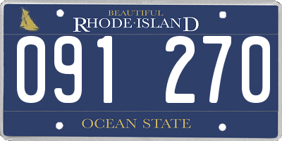 RI license plate 091270