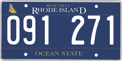 RI license plate 091271