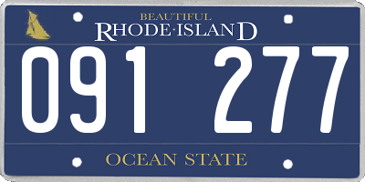 RI license plate 091277