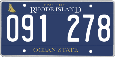 RI license plate 091278