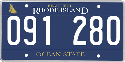RI license plate 091280