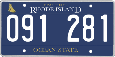 RI license plate 091281