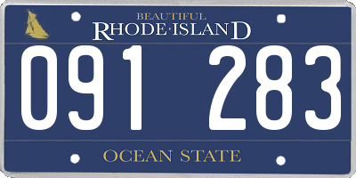 RI license plate 091283